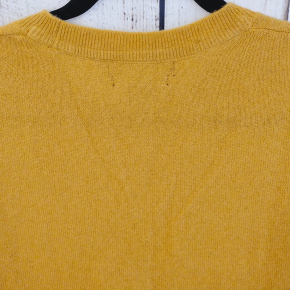Tahari | Mustard Yellow 100% Cashmere Pure Luxe Long Sleeve Sweater - Picture 10 of 14